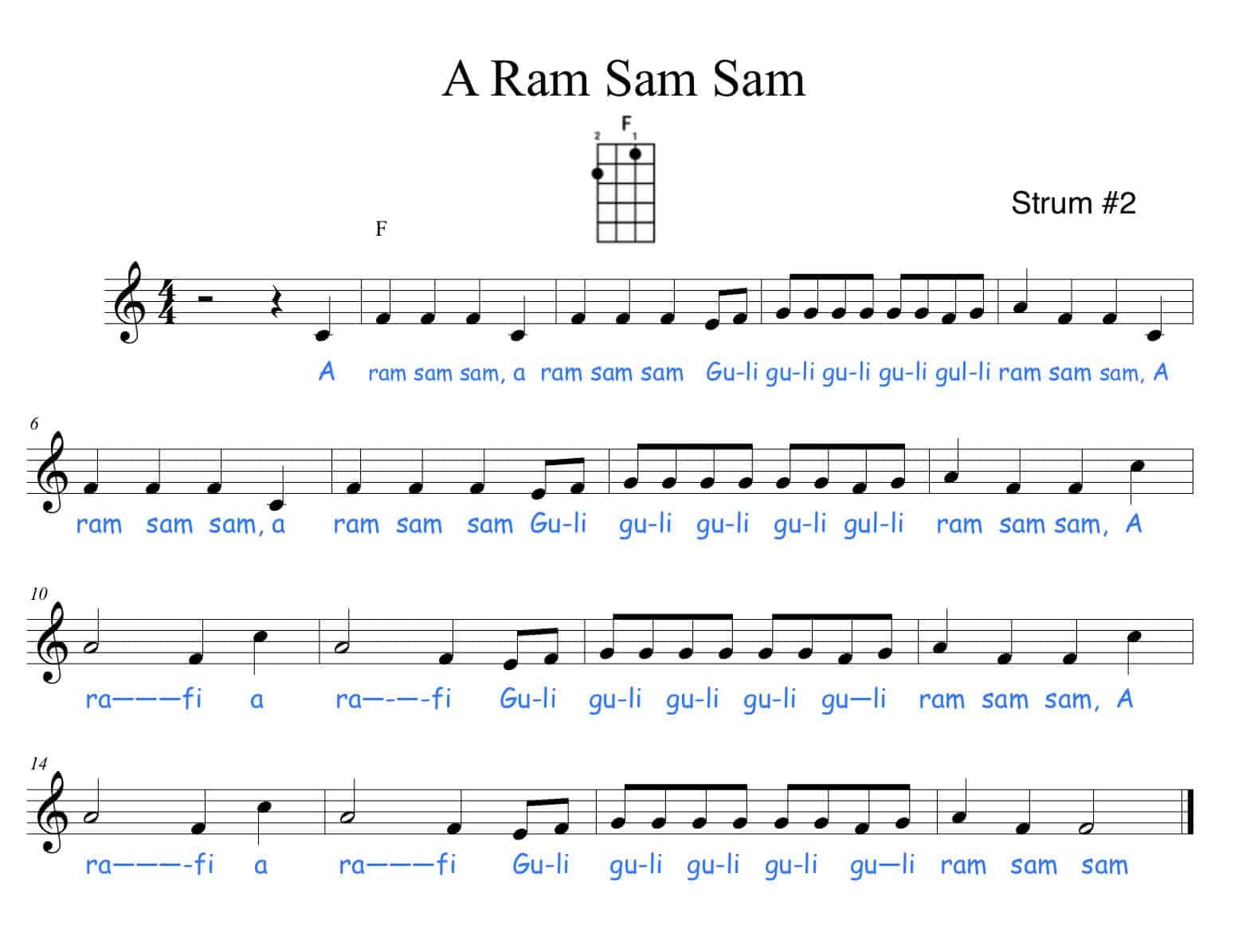 A Ram Sam Sam Paroles En Français
