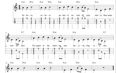 Sakura Easy Ukulele Chord Melody